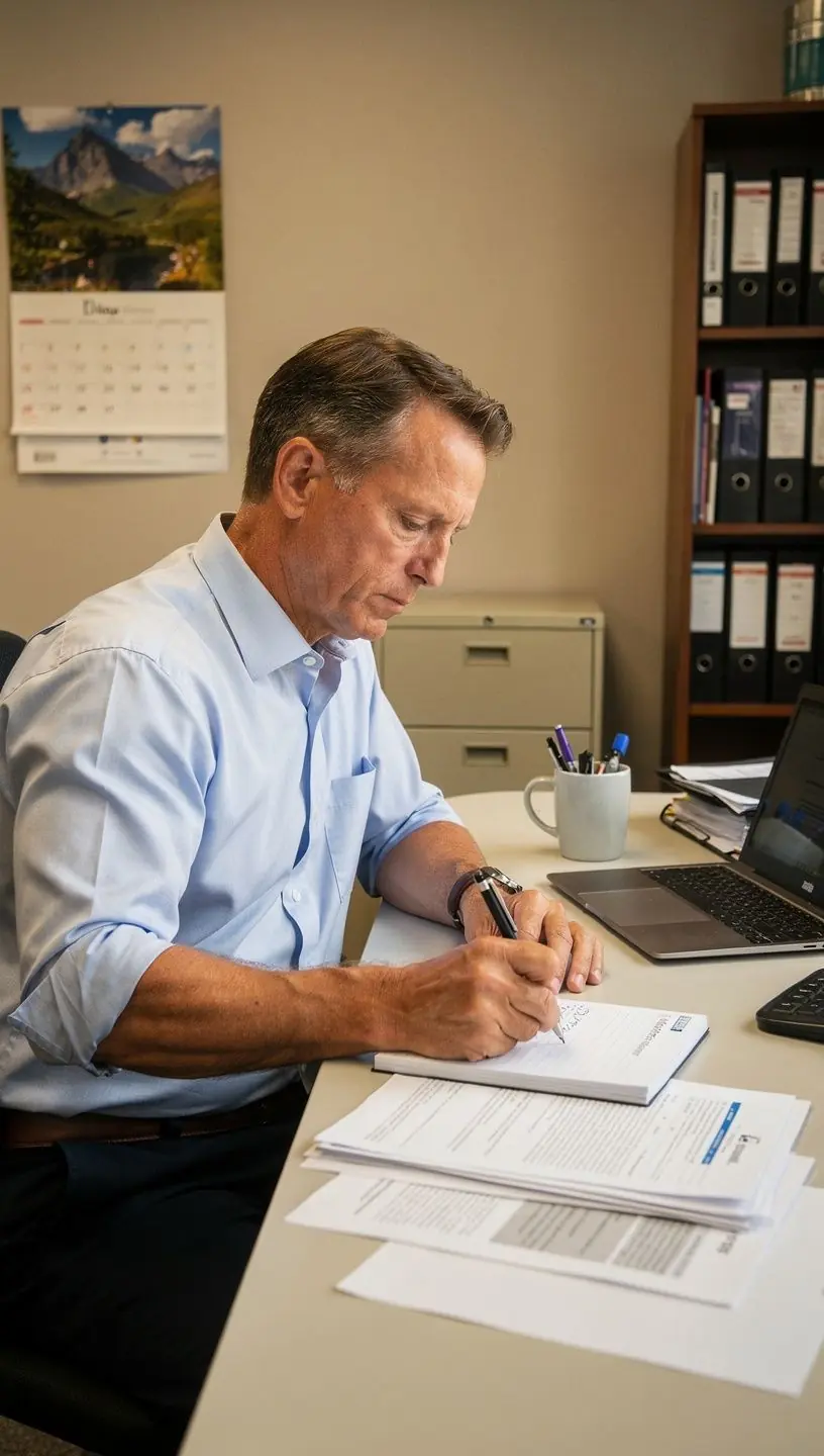 Przypomnienie o odnowieniu polisy ubezpieczeniowej na tle samochodu.